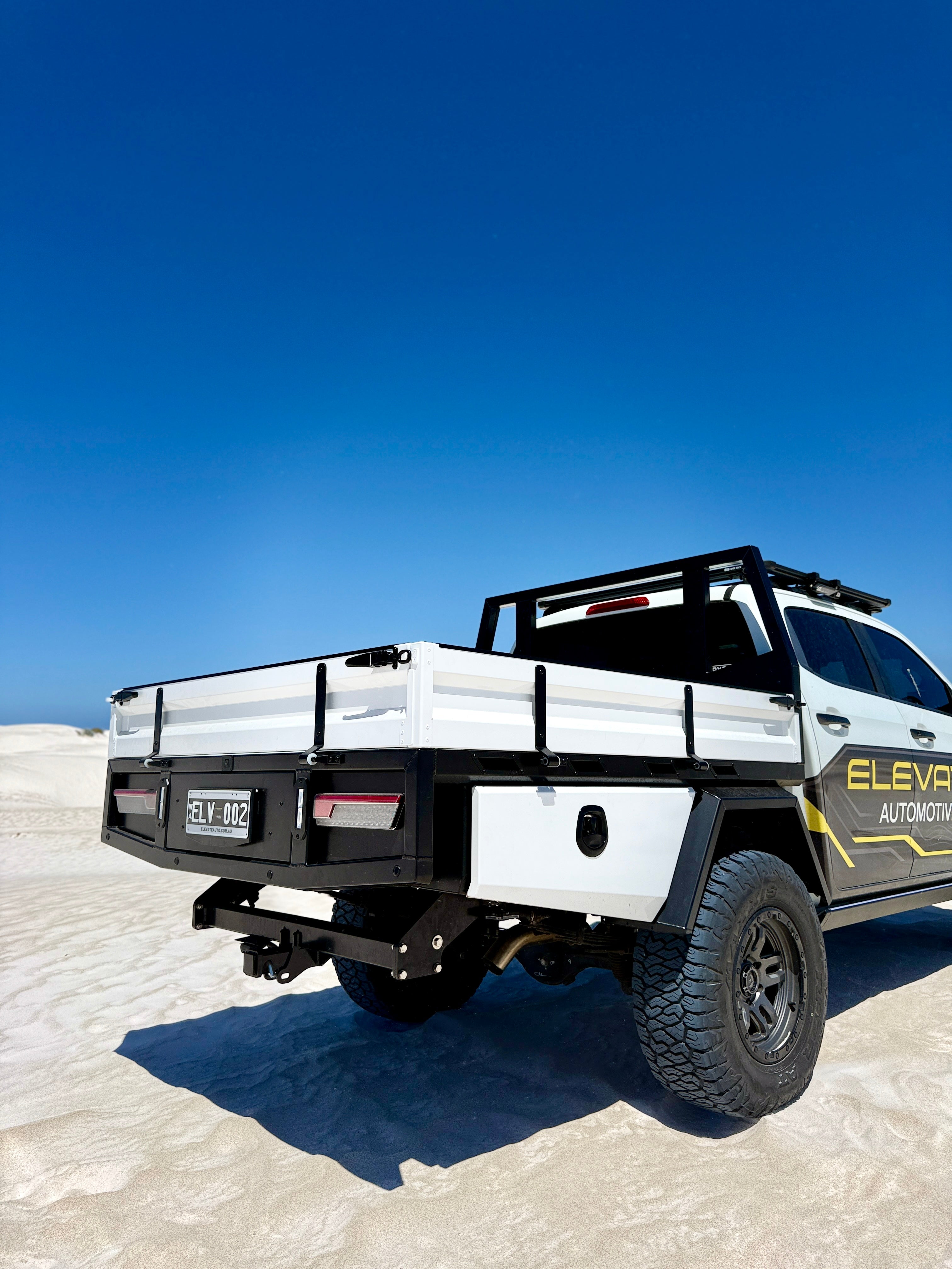 Dual Cab 1800mm Aluminium Tray with 1m Trundle Drawer 50L Water tank & Colour Coded Tray Sides