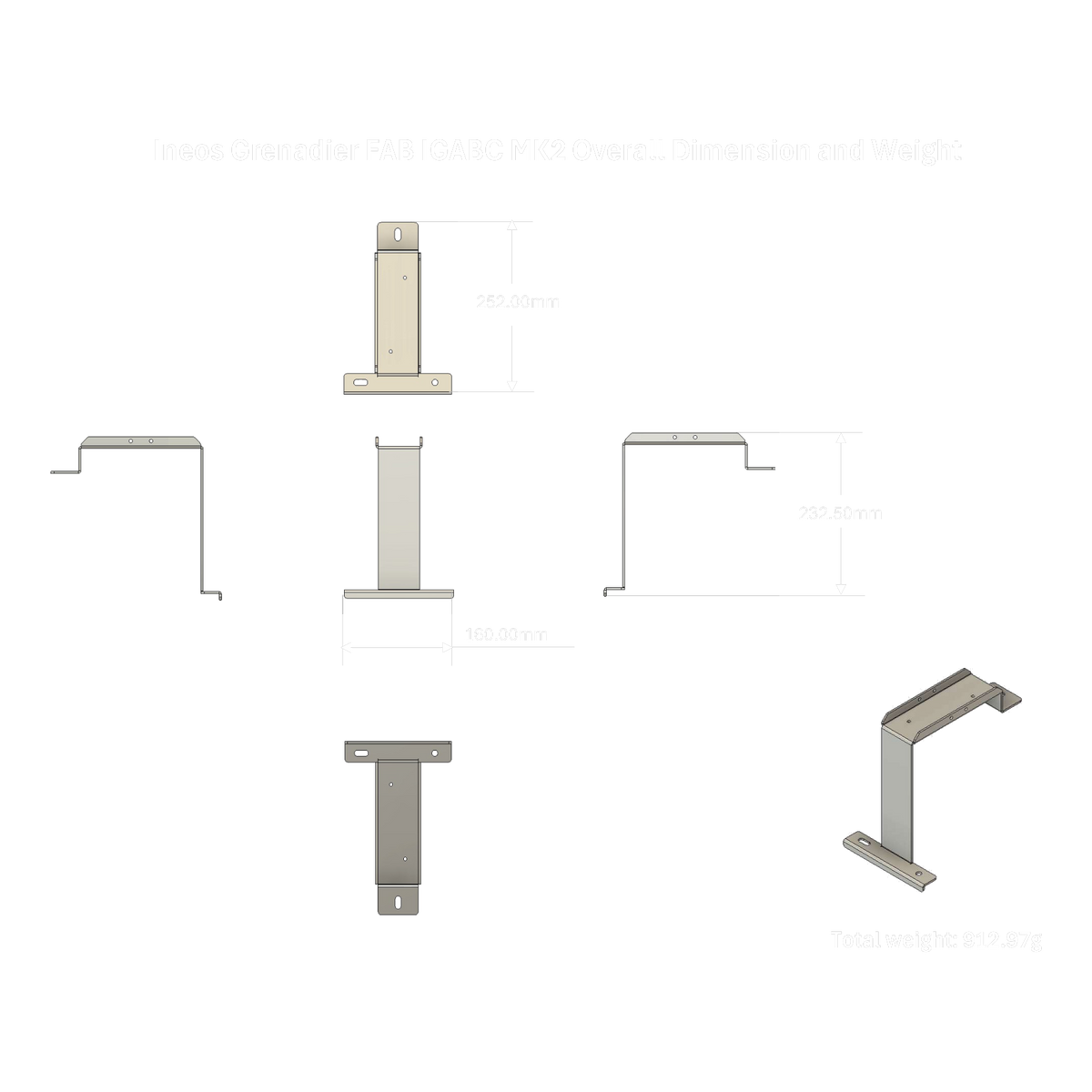 Ineos Grenadier FAB IGABC MK2 overall dimensions and weight