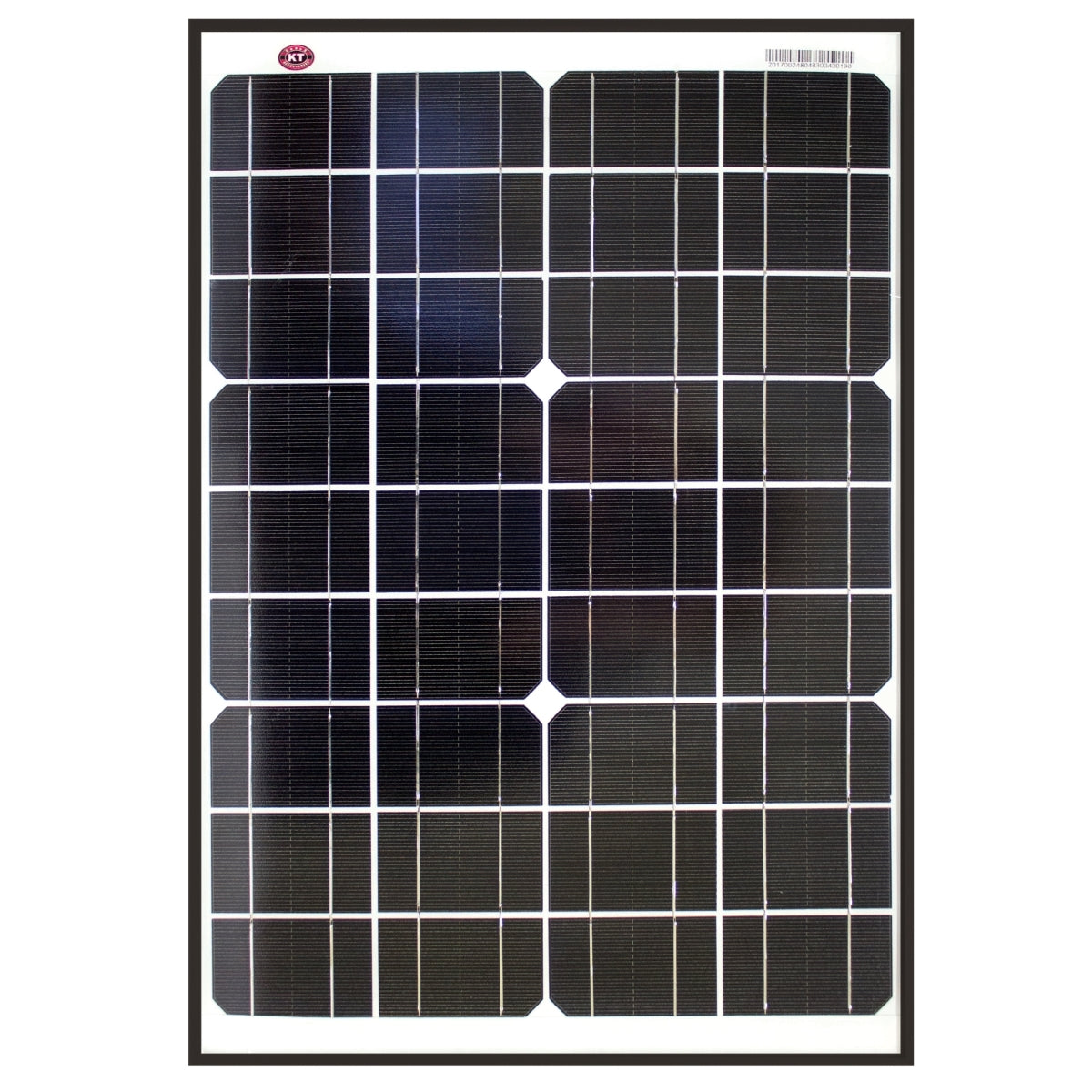 20 Watt, 12V Single Cell Monocrystalline Solar Panel