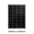 KT Solar 120W Monocrystalline Flat Roof Solar Panel (945x670x35)