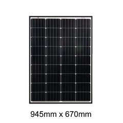 KT Solar 120W Monocrystalline Flat Roof Solar Panel (945x670x35)