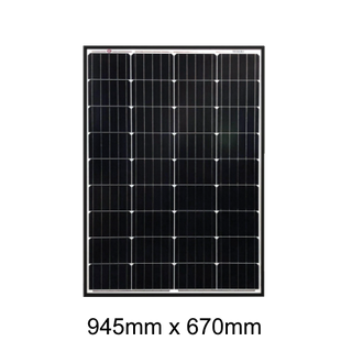KT Solar 120W Monocrystalline Flat Roof Solar Panel (945x670x35)
