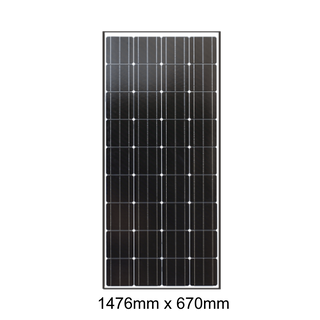 KT Solar 200 Watt 12v Single Cell Mono-Crystalline Solar Panel (1476x670x35) | Solar
