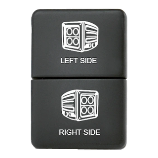 Lightforce Toyota-Style Small Dual Switch — 12V 3A Blue/Green LED – view 2