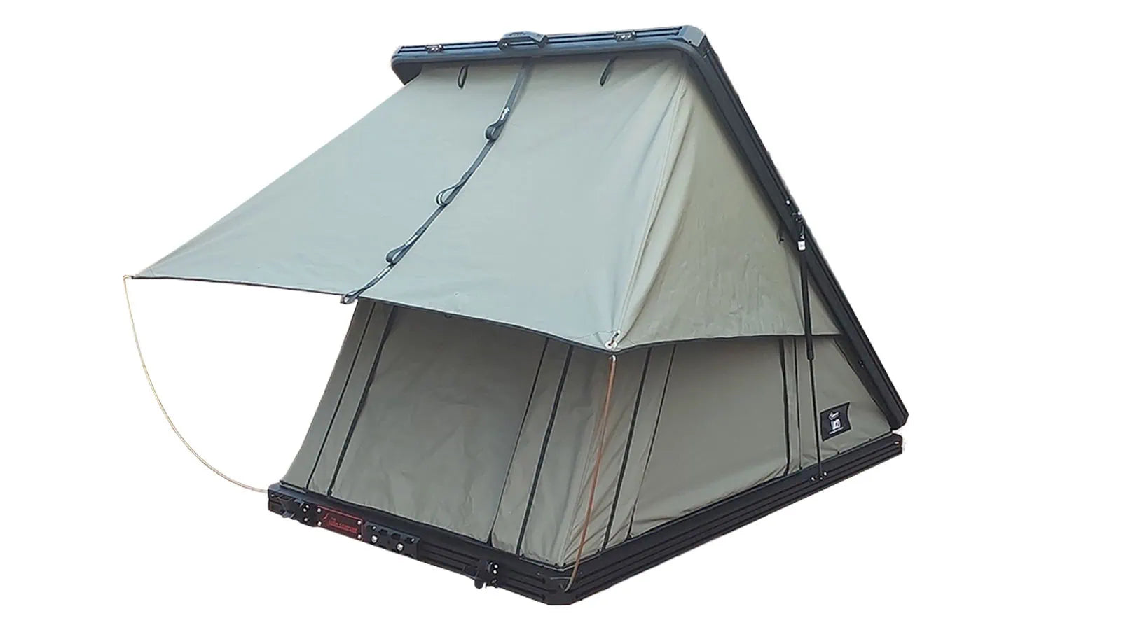 Camping tent with a side window on a white background