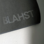 Microfibre Drying Towel grey with 'BLAHST' branding