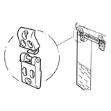 National Luna Fridge Removable red hinge, pair