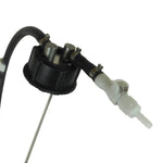 Mechanical component with black and white parts on a white background