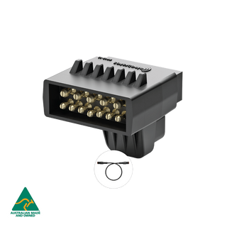 Flat 12Pin to Flat 12Pin Elecbrakes Trailer Brake Controller Adapter