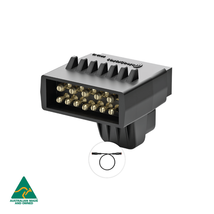 Flat 12Pin to Flat 12Pin Elecbrakes Trailer Brake Controller Adapter