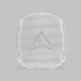 Clear panoramic cover square on, the vertical ribbing running the full height with the ALTIQ arrow raised in the middle