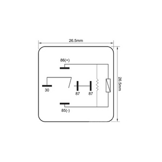 Britax Mini Relay 24V 40A N/O 5Pin Resistor