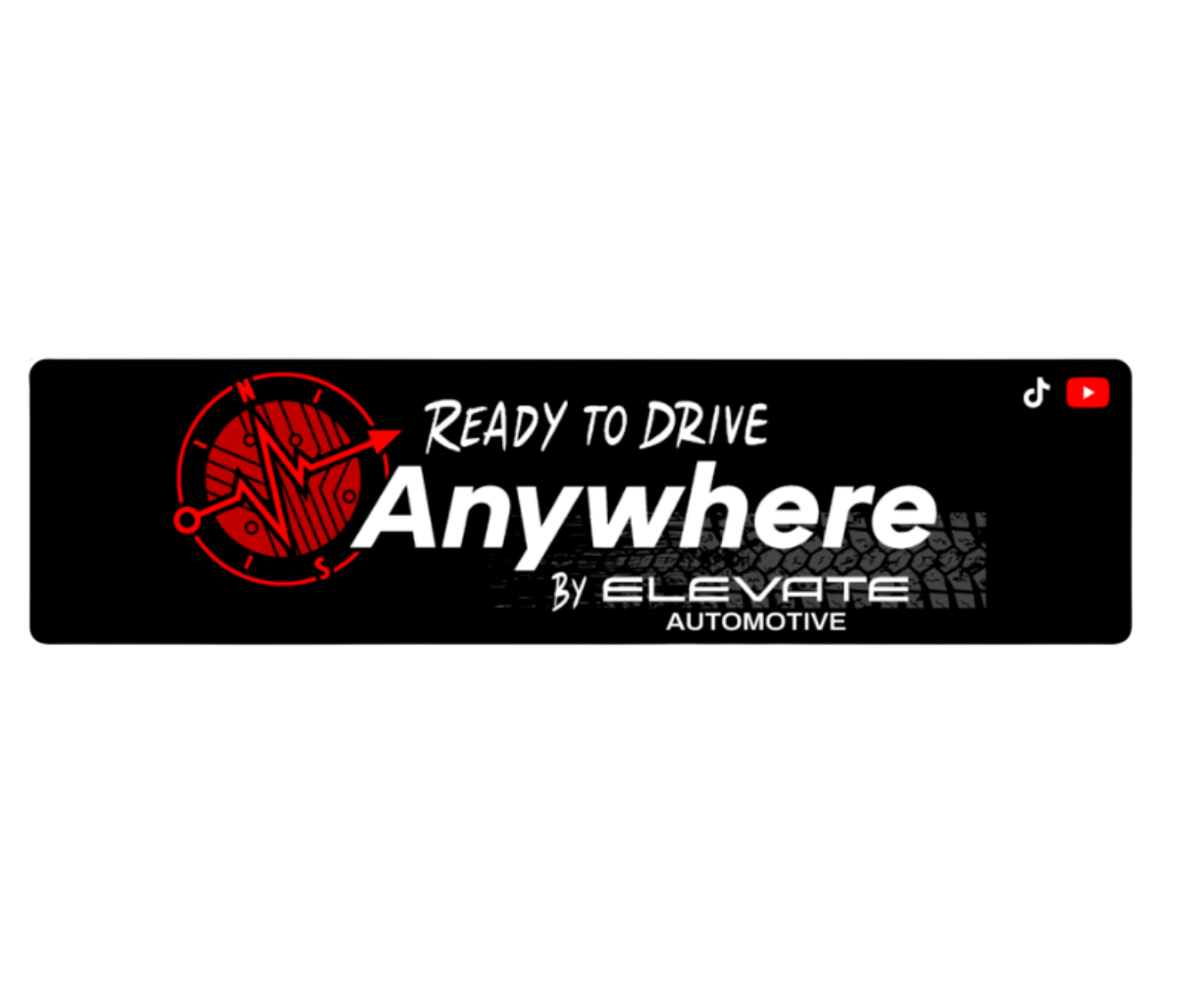Ready to Drive Anywhere Vinyl Bumper Sticker
