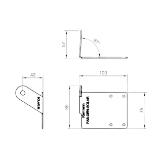 Solar input bracket with SB50 Anderson plug and hinged cover, Elevate Perth fabrication (inferred from product design, not visually confirmed)