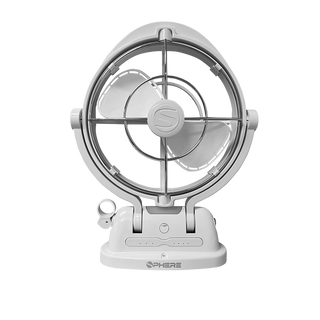 SPHERE VIENTO Fan & Light with USB A&C Outputs + Remote | White