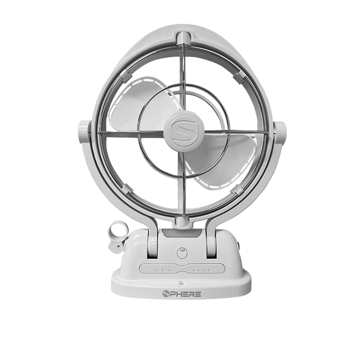 SPHERE VIENTO Fan & Light with USB A&C Outputs + Remote | White