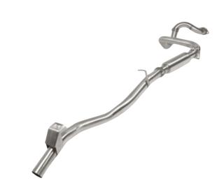 Metallic exhaust pipe on a white background