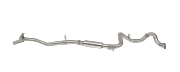 Metal exhaust pipe on a white background