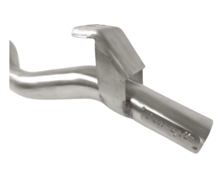 Metallic tool or component on a white background