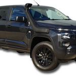 Black pickup truck on a white background with SAFARI SNORKEL
