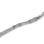 Metallic exhaust pipe on a white background