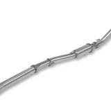 Metallic exhaust pipe on a white background