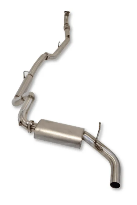 Car exhaust system on a white background