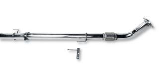 Chrome exhaust pipe on a white background