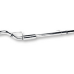 Chrome exhaust pipe on a white background