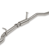 Metallic exhaust pipe on a white background