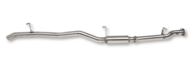 Metal exhaust pipe on a white background