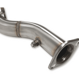 Metallic exhaust pipe on a white background