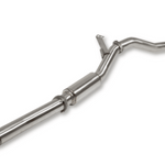 Metallic exhaust pipe on a white background