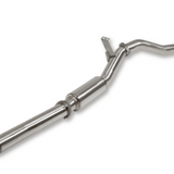 Metallic exhaust pipe on a white background