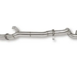 Metal exhaust pipe on a white background