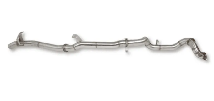 Metal exhaust pipe on a white background