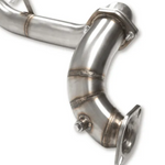 Metallic exhaust pipe on a white background