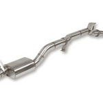 Metallic exhaust pipe on a white background