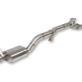 Metallic exhaust pipe on a white background