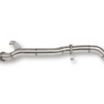 Metallic exhaust pipe on a white background