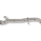 Metallic exhaust pipe on a white background