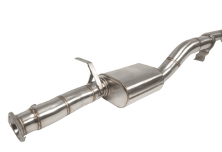 Metallic exhaust pipe on a white background
