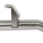Metallic exhaust pipe on a white background