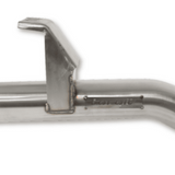 Metallic exhaust pipe on a white background