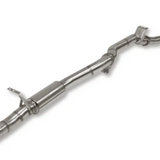 Metallic exhaust pipe on a white background