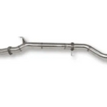 Metal exhaust pipe on a white background