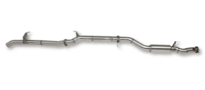 Metal exhaust pipe on a white background