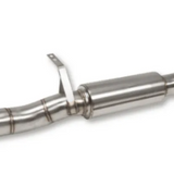 Metallic exhaust pipe on a white background