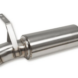 Metallic exhaust pipe on a white background