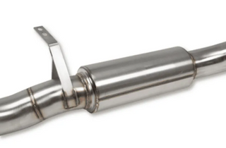Metallic exhaust pipe on a white background